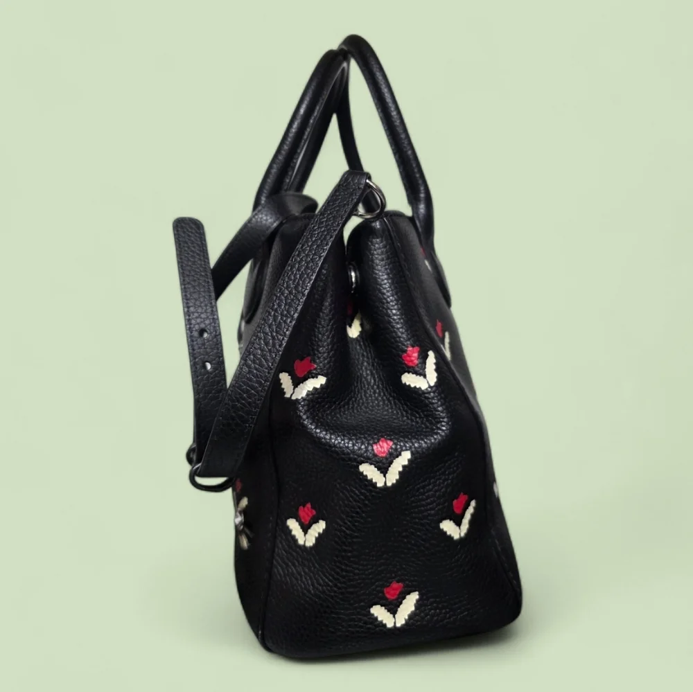 MARC JACOBS Embellished Tulip Gotham Leather Tote Medium